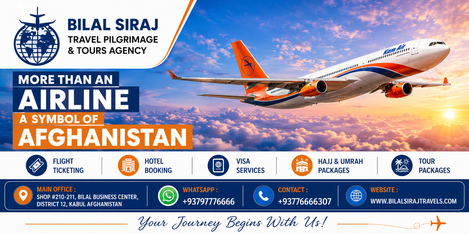 Kam Air Ticket Booking